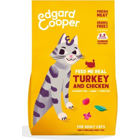 Edgard&Cooper Grain Free per Gatti Adult con Tacchino e Pollo