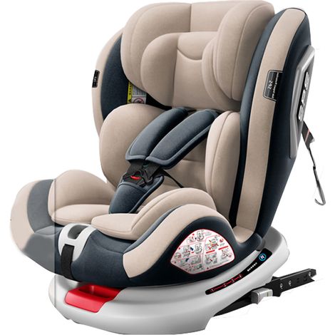Siège auto évolutif bébé enfant 360° rotatif coffre couleur café (1/5)