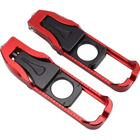 Paar linke und rechte Kettenspanner für Yamaha YZF R6 Motorrad 2017-2020 (rot) (1/5)