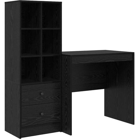 Escritorio Roble Negro 125,5 x 50 x 127 cm 2 uds. vidaXL (1/5)