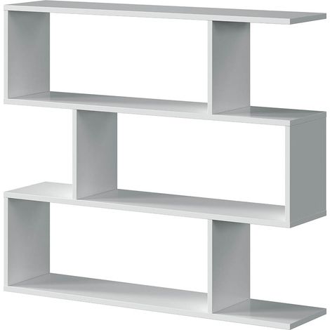 libreria "athena" bianco lucido, 110x25x97 cm (1/5)