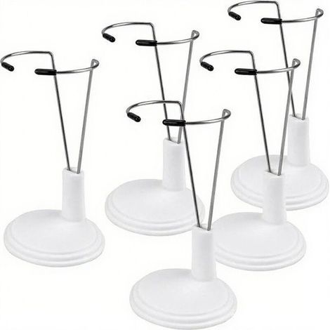Supporto regolabile per bambole - 6 pezzi, supporto espositivo regolabile per bambole da 10-15 cm (bambola non inclusa) (1/5)