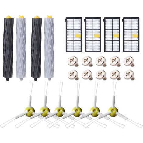 Staubsaugerfilter, Zubehörset kompatibel mit Roomba 800, 805, 850, 860, 865, 866, 870, 871, 880, 886, 890, 891, 895, 896 und 900 Serienfiltern und Bürsten für ABC Life Saugroboter (1/5)