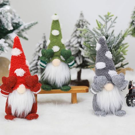 Handgefertigte Weihnachtsmann-Puppe aus Stoff, Weihnachtsdekoration, Partyschmuck, Geschenk zum Erntedankfest (1/5)