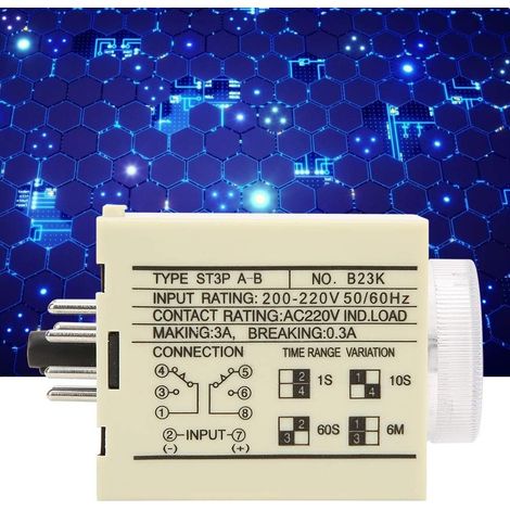 Minuterie à tube lumineux réglable Dioche avec temporisateur (1/5)