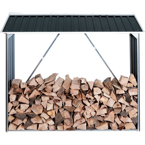 Metall Kaminholzregal Holzlager (1/4)
