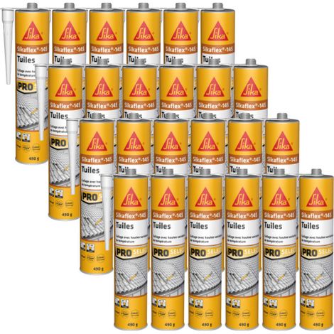 Set von 24 flexiblen SIKA Klebstoffen für Dachziegel Sikaflex 145 - 490g