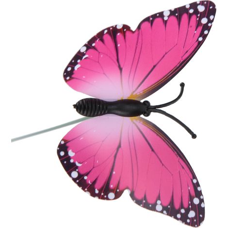 Décor Butterfly Simulation Ecolo - 50 Pièces de Papillons Colorés en Plastique pour Jardins et Terrasses (29cm) (1/5)