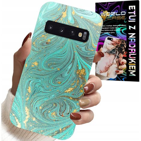 Custodia per Samsung Galaxy S10 Plus - motivo marmorizzato + pellicola in idrogel (1/5)
