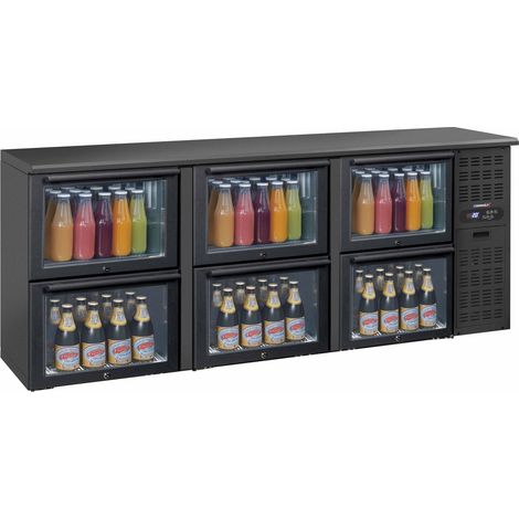 Arrière bar réfrigéré 485l - 3 x 2 tiroirs vitrés - L 2 085 x P 535 x H 860 mm - 373 W / 230 V - Casselin (1/2)