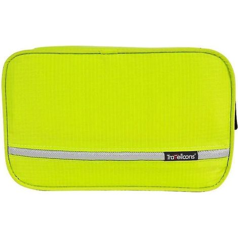 Trousse de toilette suspendue pour voyage, idéale pour hommes et femmes. Kit de rangement pour cosmétiques et maquillage, avec crochet de suspension robuste. Pochette de douche - noir et vert. (1/3)