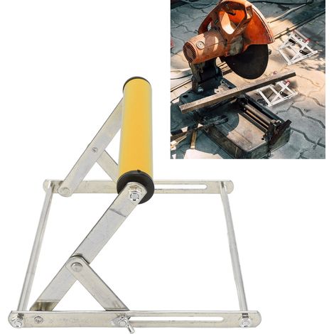 Support de machine de découpe en acier inoxydable à hauteur réglable, universel, portable et multifonctionnel. Hauteur réglable : 55 mm à 135 mm (2,17 à 5,31 pouces). Jaune. (1/5)