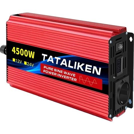 Inverter solare, convertitore a onda sinusoidale pura, uscita stabile 220-240 V, display LED intelligente per un utilizzo affidabile in casa, auto e impianti solari, 10000 W, 12 V 50 Hz, 220-240 V, Eu (1/2)
