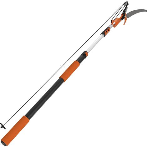 Scie à Perche Télescopique 6m avec Hampe Extensible de 1,5 à 6m, Ébrancheur Manuel pour Jardin, Cour et Terrasse (1/5)