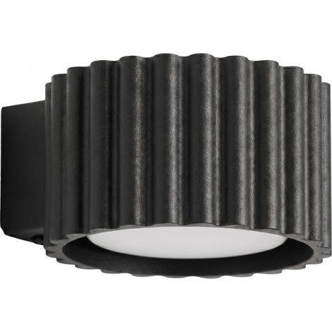 Applique AURA nero 10x6x12cm Alluminio Sollux (1/4)