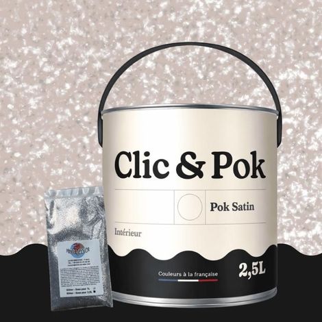 Peinture Effet Pailleté pour Murs & Plafonds - POK PAILLETTE - 2,5L - Rose Poudré (1/4)