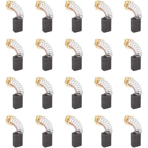 20pcs Balai en charbon, charbon moteur, 6mm x 10mm x 15mm pour outils électriques comme ponceuse d'angle