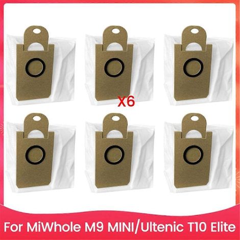 Set of 6 vacuum cleaner bags for MiWhole M9 MINI and T10 Elite - Replacement parts - AquaForge (1/3)