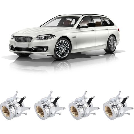 Cache-valve Crown Diamond pour pneus et barres de roulement de voitures et camions (vendu par lot de 4), blanc (1/5)