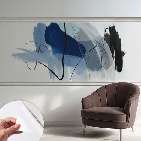 Selbsthaftend Tapete für Wohnzimmer Schlafzimmer Küche - Wanddekoration Farbenfrohe Abstraktionen 250x104 cm (1/5)