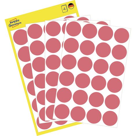 Markierungspunkt 18mm Papier leuchtrot 96 Etik./Pack. (1/5)