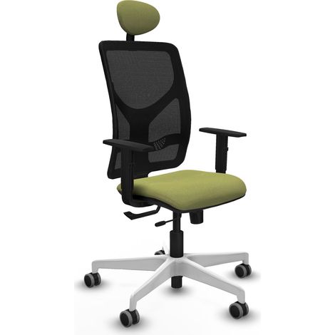 Sedia da ufficio piqueras y crespo Motilla nero mesh base bianca (1/2)