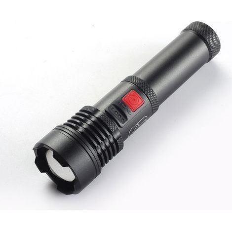 Linterna táctica recargable por USB AIDUCHO Xhp50 con LED de alto brillo y 5 modos de iluminación, resistente al agua, ideal para acampar, hacer senderismo, pescar y viajar. (1/5)