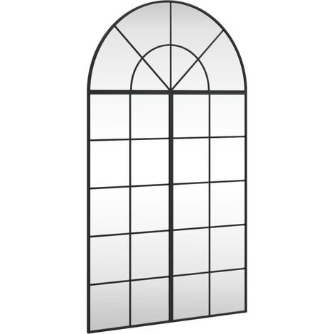 Maison Exclusive - Specchio da Parete Nero 80x140 cm Arco in Ferro