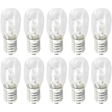 Ampoule pour four à micro-ondes à intensité variable E14 de 15 W, éclairage pour appareils électriques, lampe à cristaux de sel, veilleuse à lumière blanche chaude, éclairage pour réfrigérateur
