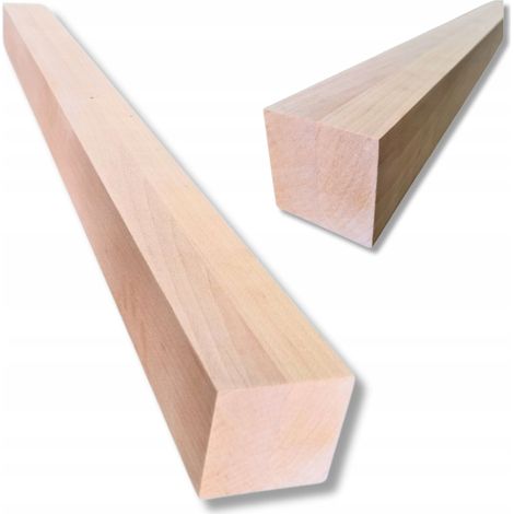 Bois de charpente - Hêtre - 8 x 8 x 110 cm - Bords vifs - Idéal pour balustrades et meubles
