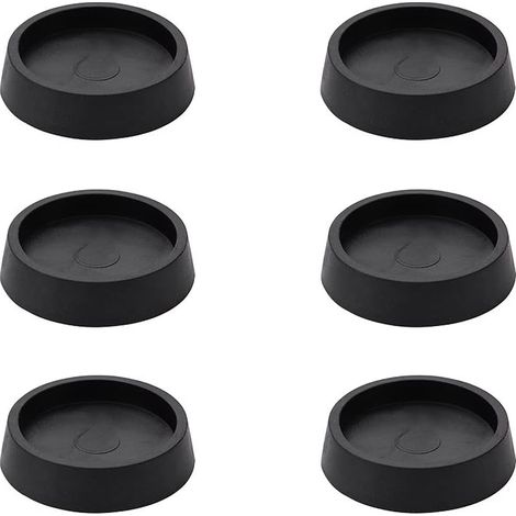 6 PCS Gummi Möbelrollenauflage, Anti-Rutsch-Pads für Möbelrollen, rutschfeste Füße Protector Pad, Runde Bodenschutz Möbel Antirutschmatte, Für alle Böden und Möbelräder geeignet (1/5)