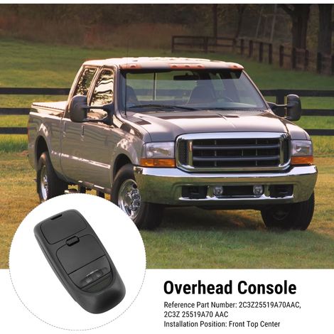 Console plafonnier intérieur pour camions Ford F-450 et F-550 (2002-2004) en plastique ABS durable - Remplacement OEM 2C3Z25519A70AAC (1/5)
