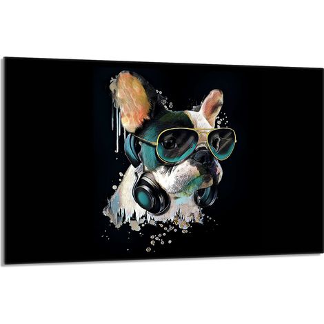 Placa protectora de cristal para la estufa 80x52 Perro (1/5)