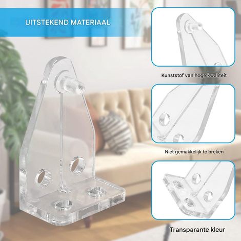 Supports de store 10 pièces - Mini clips de rail inférieur de store en plastique transparent - Supports de couleur transparente - Mini supports de store - Supports de protection solaire - Convient aux (1/5)