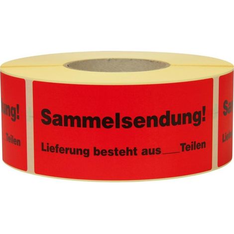 STRECKEN - Hinweis Etiketten Sammelsendung STRECKE