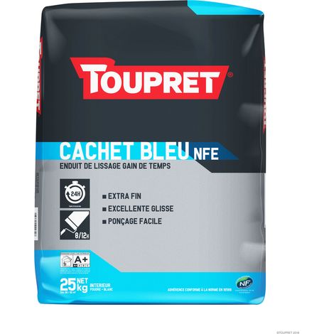 Toupret Enduit Finition Cachet Bleu 25kg Enduit Poudre Finition Gain De Temps - Toupret