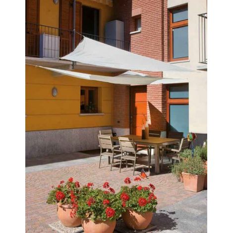 Vela quadrata in poliestere resinato 180gr ecru' 3x3 mt