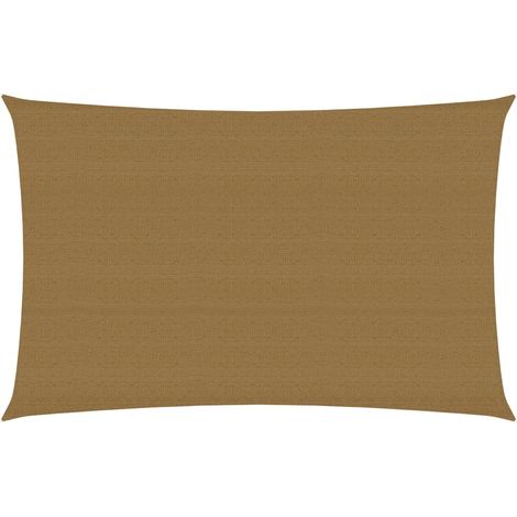 Voile toile d'ombrage parasol 160 g/m² taupe 2 x 4 m PEHD