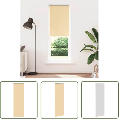vidaXL Verdunkelungsrollo Beige 75x230cm Stoffbreite 70,7 cm Polyester (1/5)