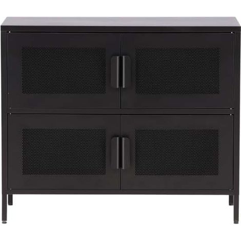Nett Sideboard 4 Türen schwarz.