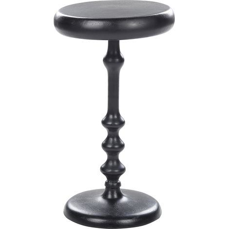 Mesa auxiliar de metal negro 30 cm mesa de centro forma geométrica Atapo (1/5)