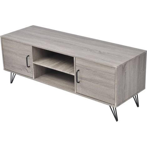 GBLY Meuble TV 120x40x45 cm Gris