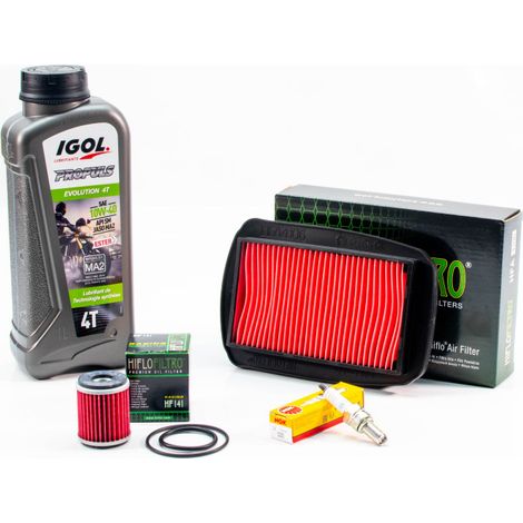 Kit Révision Filtres Bougies pour YAMAHA MT-125 de 2014 à 2019 - IGOL PROPULS EVOLUTION 10W40 1L