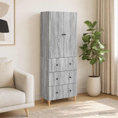 vidaXL Set di armadi 2 pz Sonoma grigio Legno ingegnerizzato (1/5)