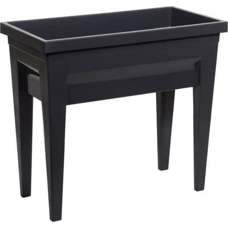 Table De Culture Sur Pieds - 57 L - 76 x 38,5 x H 68 cm - Gris Anthracite - Pour Balcon Et Terrasse (1/3)