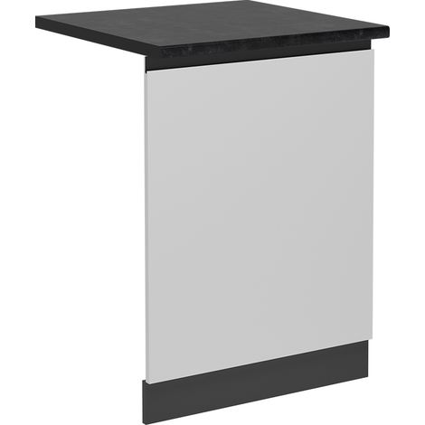 Façade de lave-vaisselle R-Line, Blanc, 60cm , PT Anthracite, Vicco