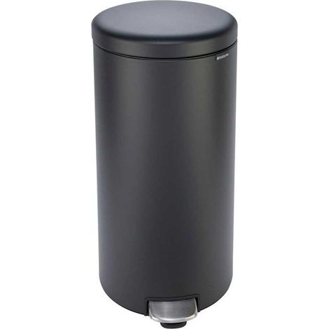 Brabantia NewIcon Fußhebel-Mülleimer grau mineral 30L