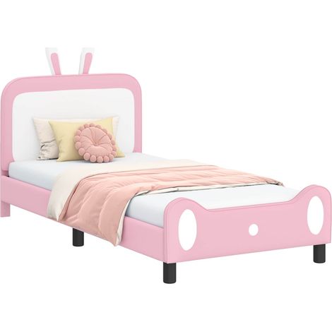 Maison Exclusive - Struttura letto bambini con testata Rosa 90 x 190 cm PU