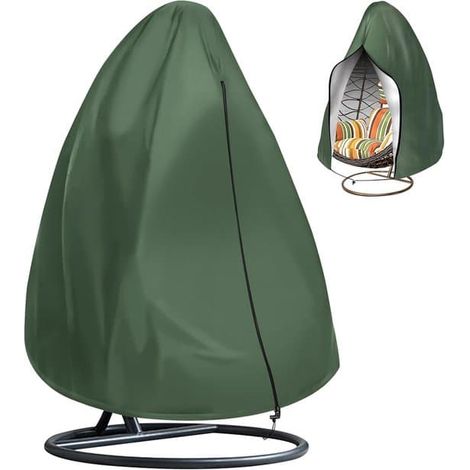 Housse pour fauteuil suspendu - 190 x 115 cm - Housse pour fauteuil suspendu avec fermeture éclair - Tissu Oxford 210D - Housse universelle pour fauteuil suspendu - Housse pour fauteuil œuf (1/5)