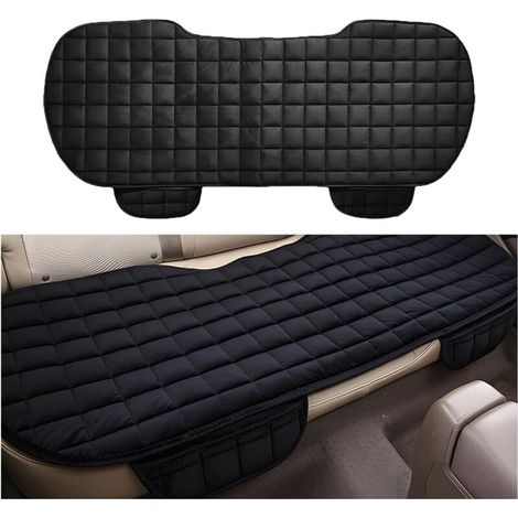 Coussin Banquette Arrière - 1 Pièce - Peluche Douce - Protection Siège Universel - Voiture Particulier - 133x49cm Noir (1/5)